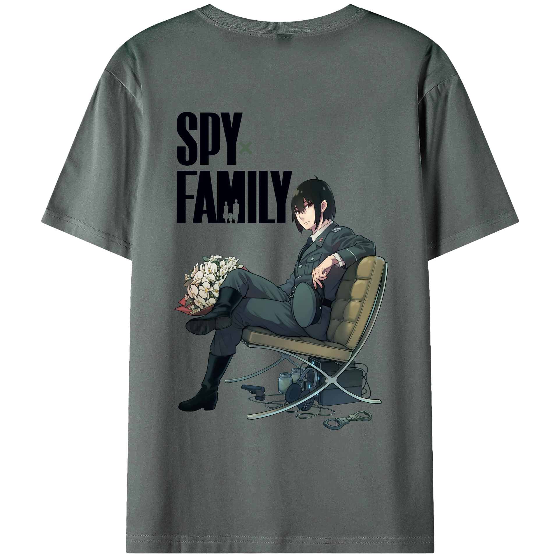 （画像用） SPY×FAMILY间谍家家酒 綿100％ メンズ半袖Tシャツ（バックプリント） 通気性